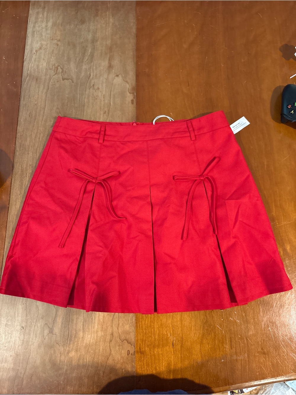 Anthropologie Find Me Now Red Skirt with Bows
